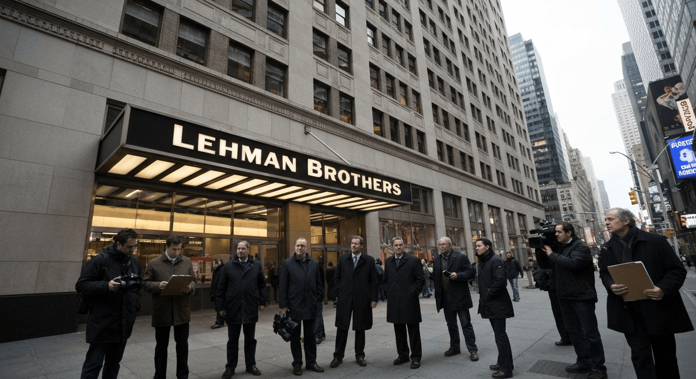 Het faillissement van Lehman Brothers in september 2008 werd een symbool van de wereldwijde financiële crisis