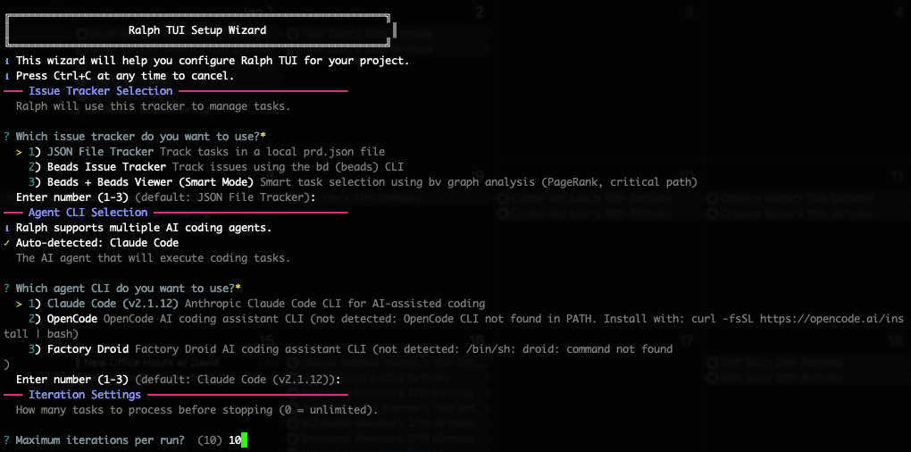 Ralph TUI 设置向导