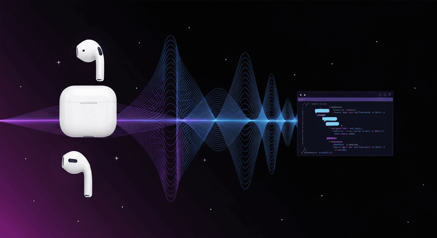 talk to your AI agent through AirPods โ a siri voice pipeline in 50 lines