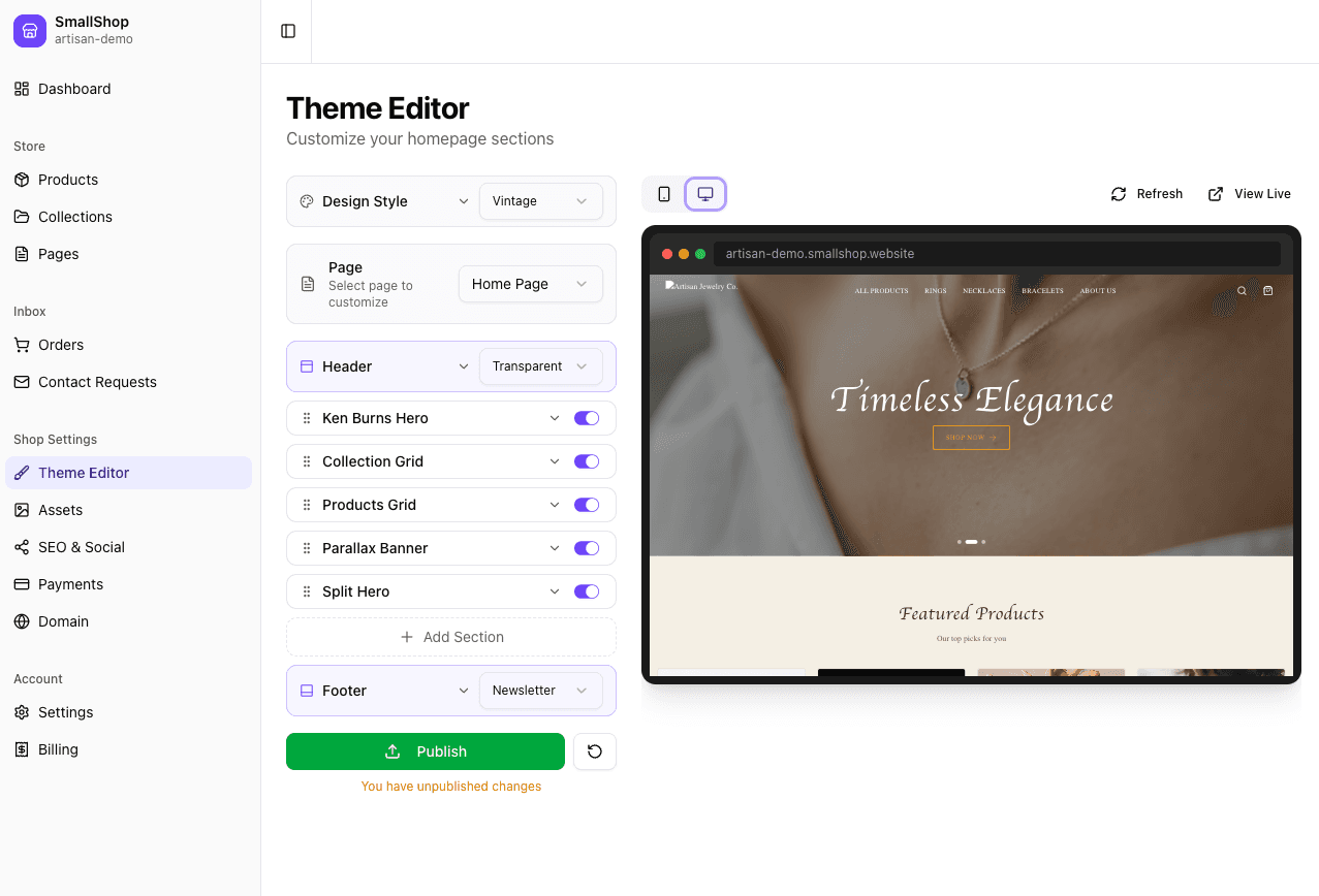 theme editor