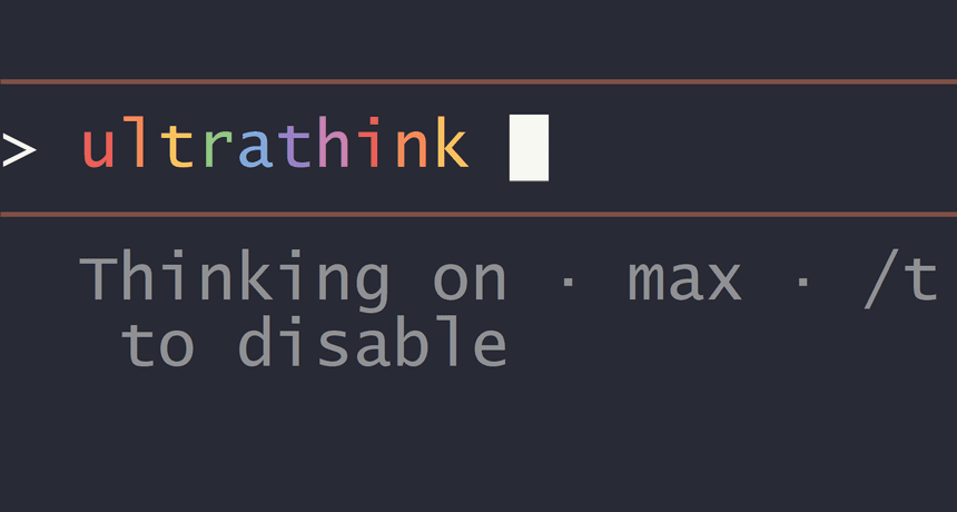 Claude Code ultrathink keyword with rainbow highlighting and max thinking indicator